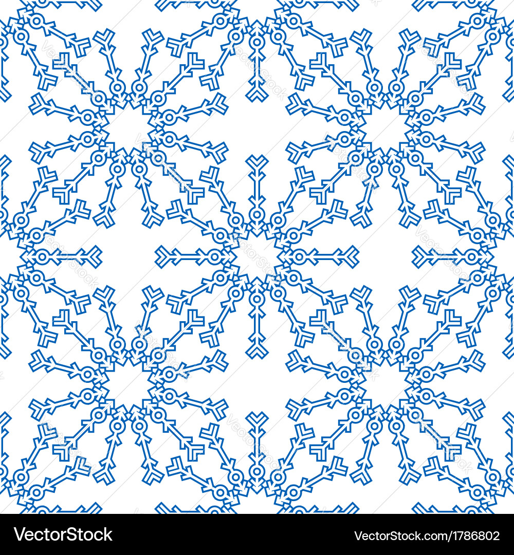 Winter Snowflake Pattern vector image