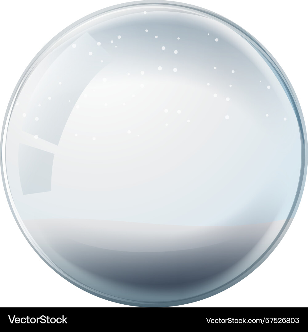 A shiny transparent sphere with soft reflections Vector Image