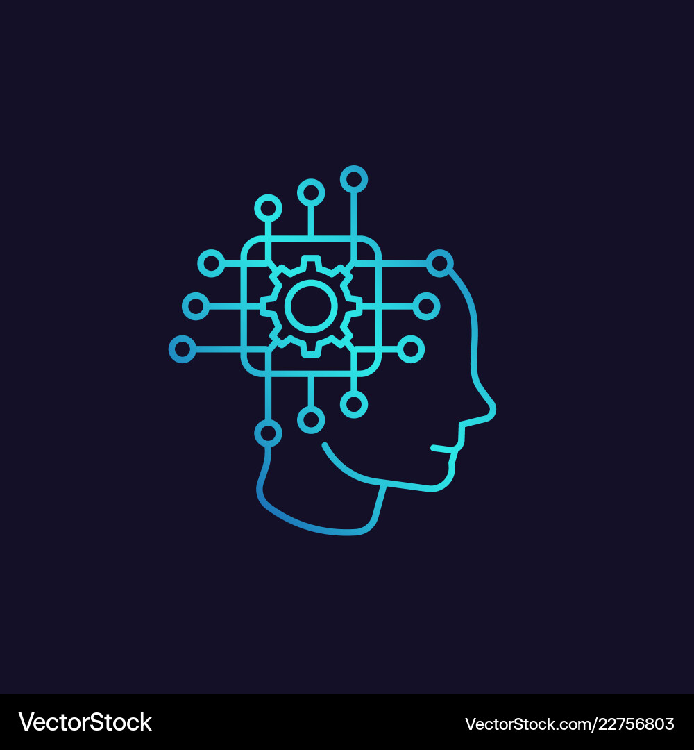 Artificial Neural Network AI vector image