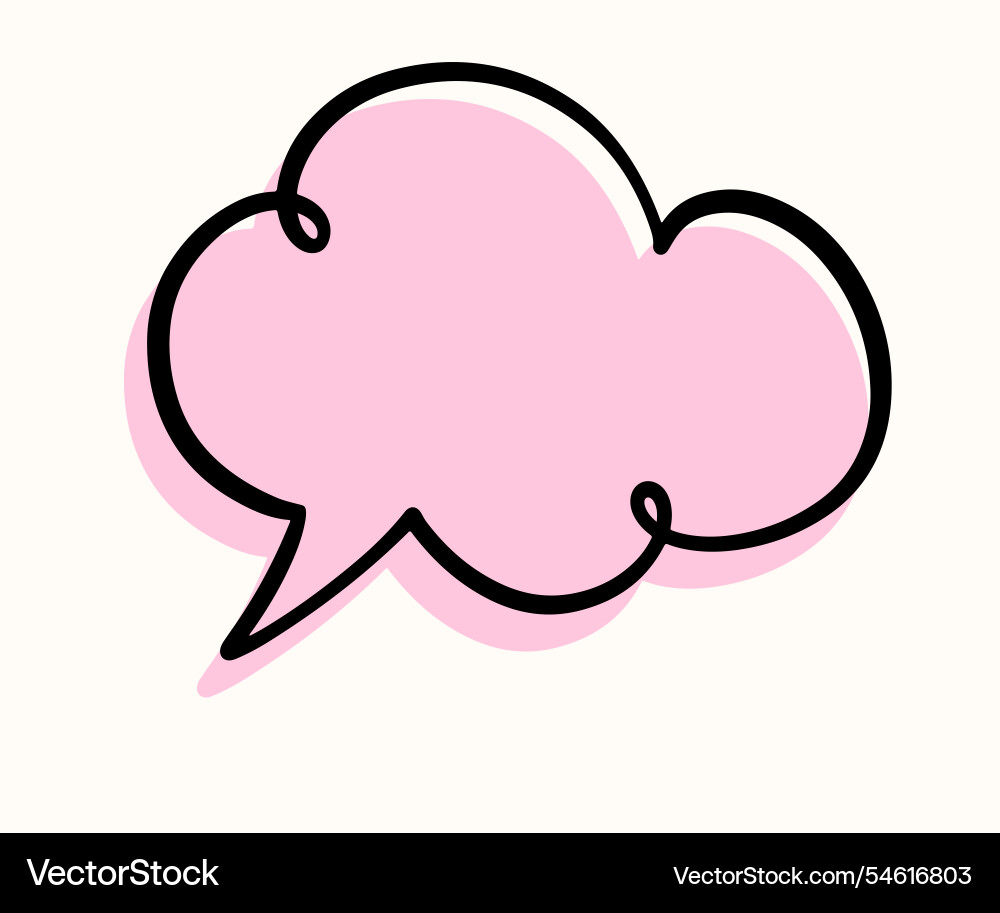 Chat speech bubble message text cloud shape Chat speech bubble message text cloud shape vector image