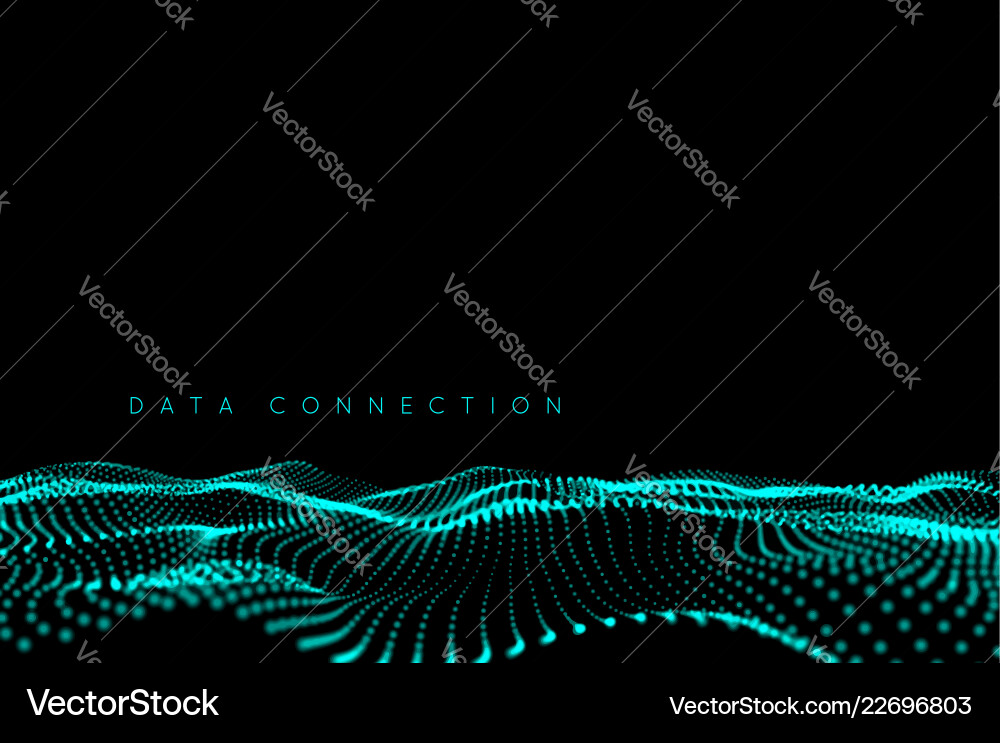 Dynamic Data Wave Background vector image