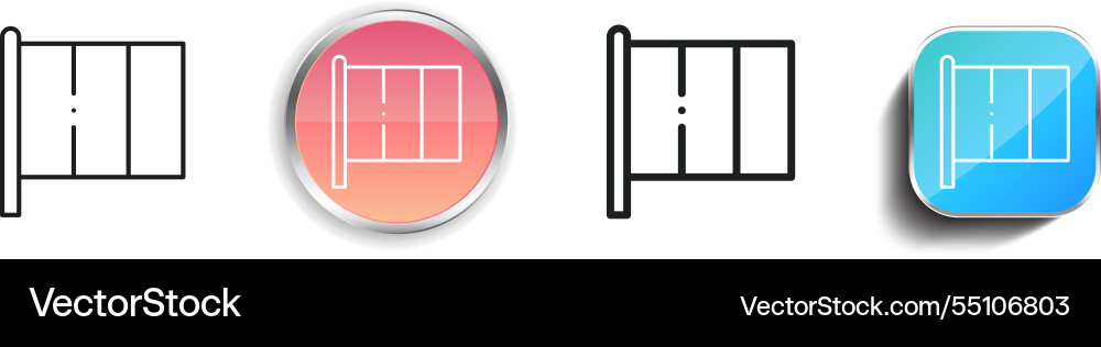 Italy icon thin linear regular and button style Vector Image