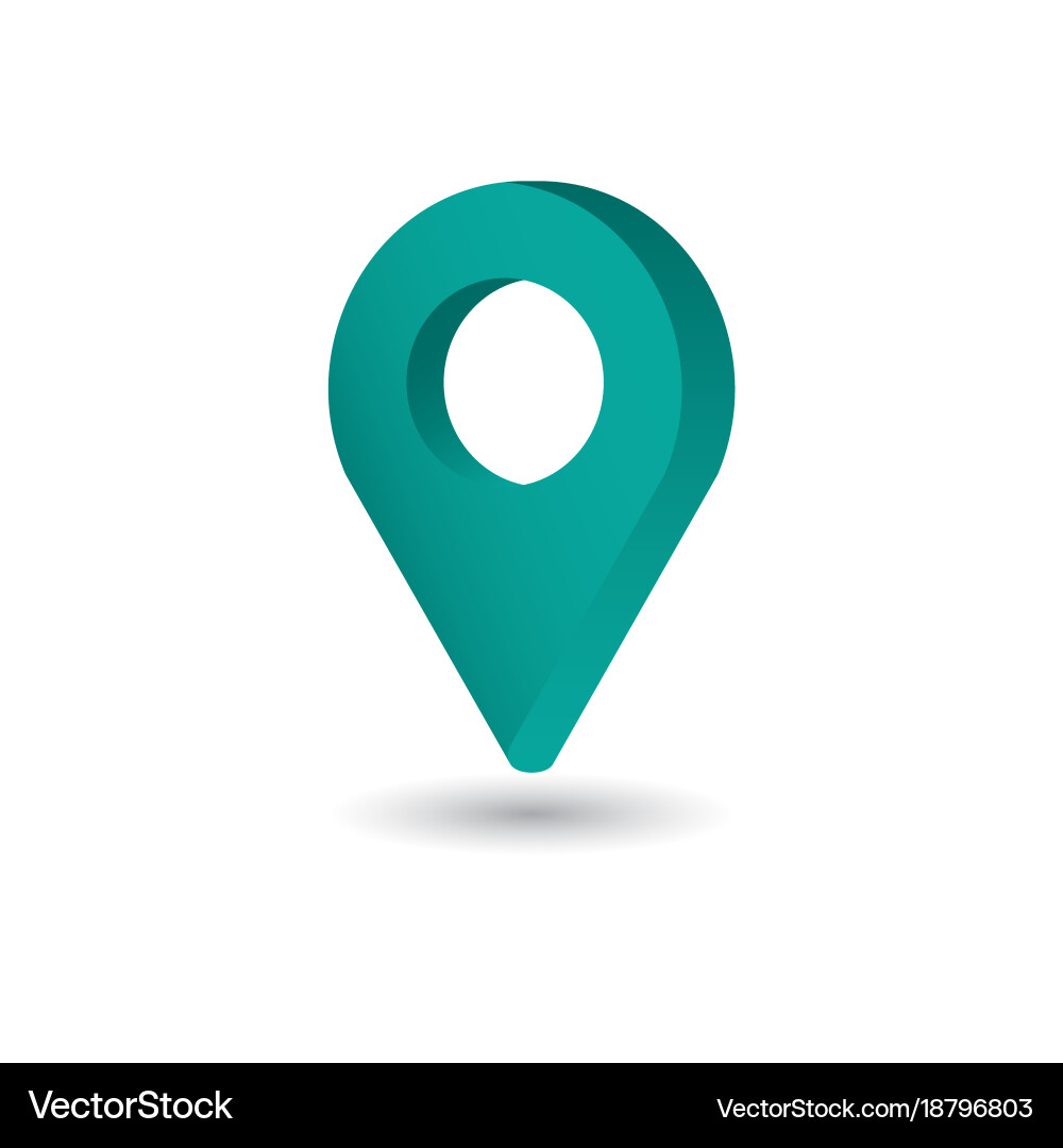 Navigation Point Icon - Flat Style vector image
