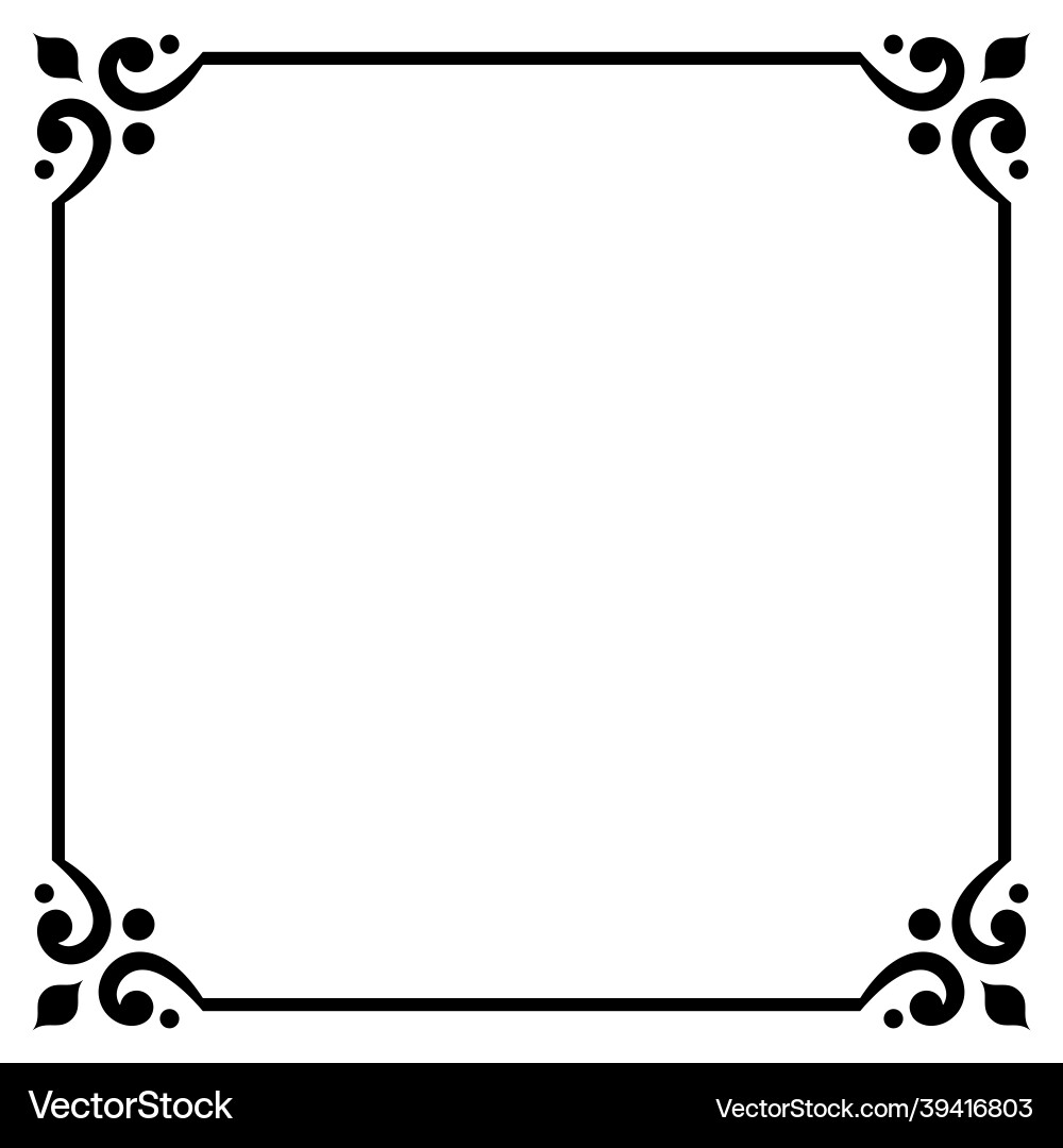 Ornament frame vector image