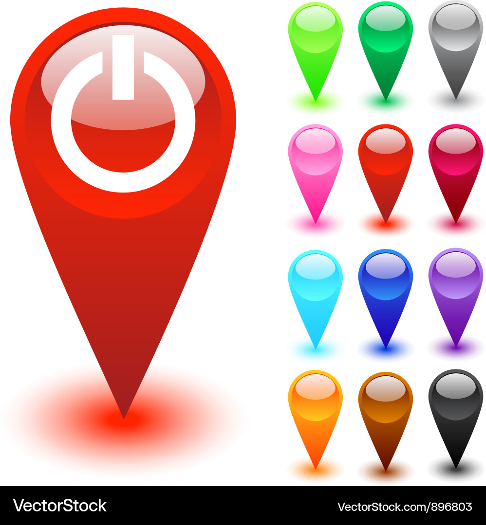 Power Button Icons vector image