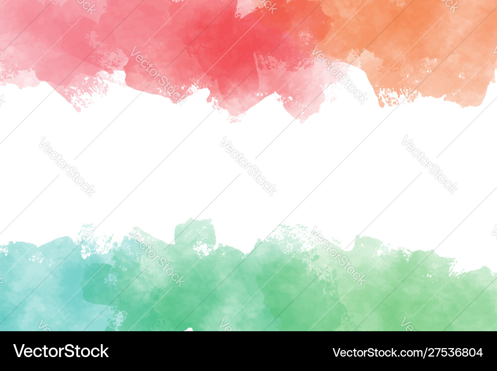2 tones hot and cold watercolor wet bleeding 2 tones hot and cold watercolor wet bleeding vector image