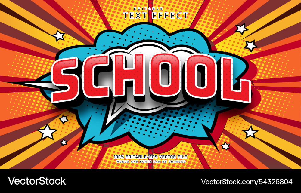 3d text effect editable Vector Image