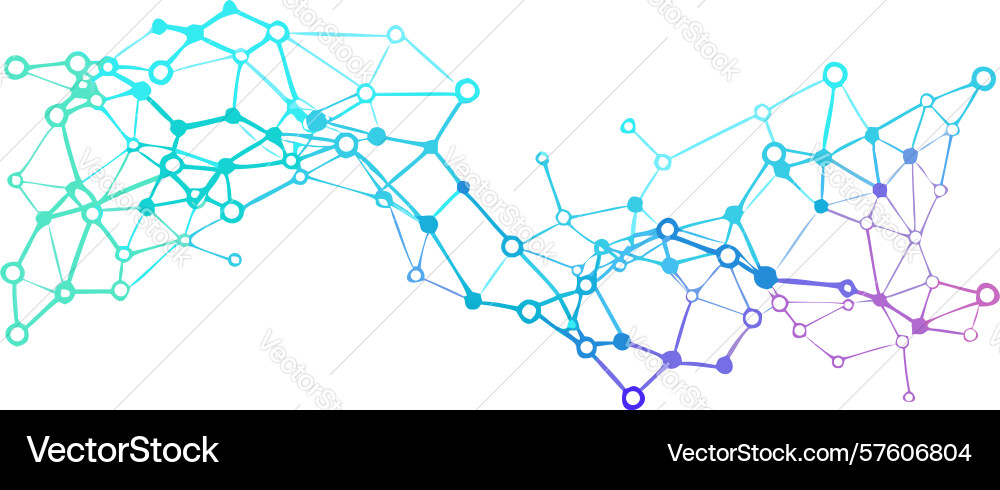 Connected network mesh abstract technology design vector image