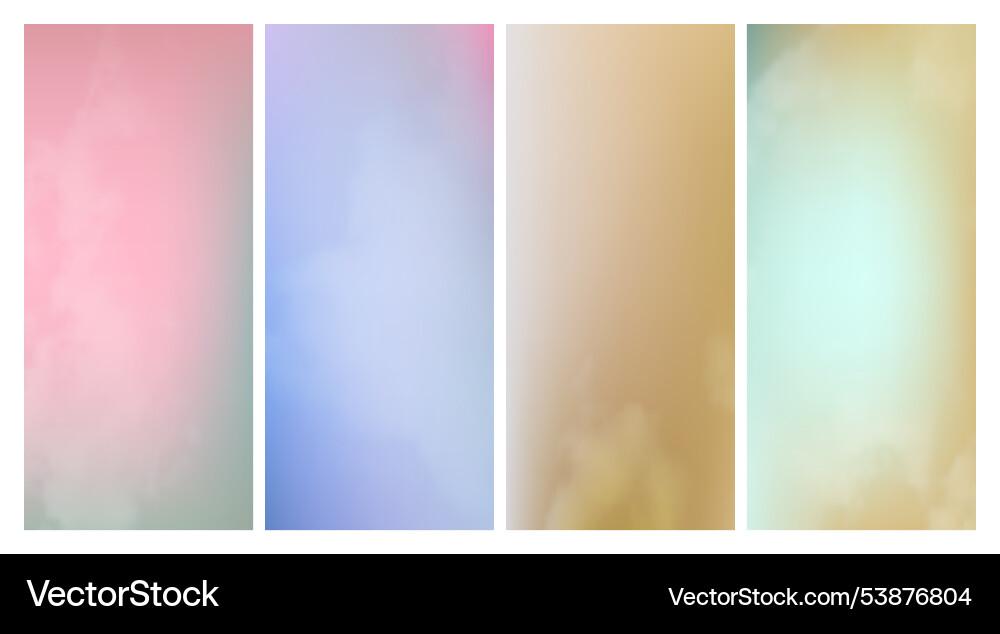Modern colorful gradient background with clouds vector image