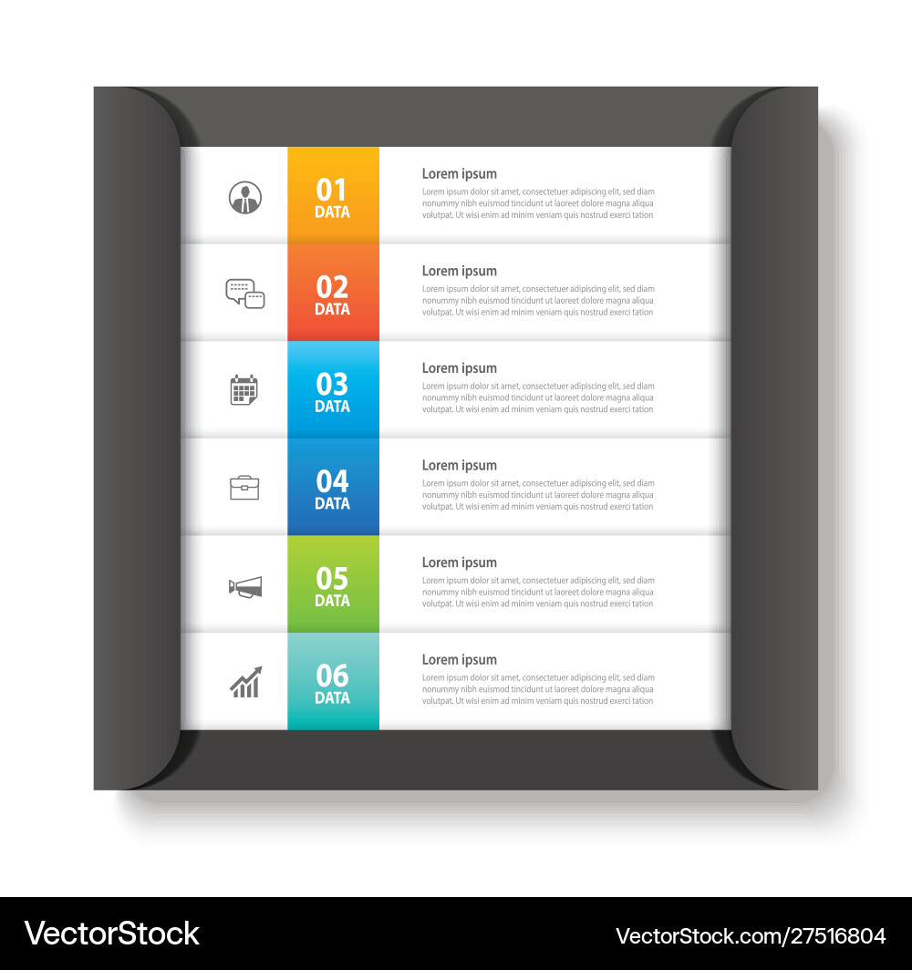 Paper Index with Data Tabs Vector Image
