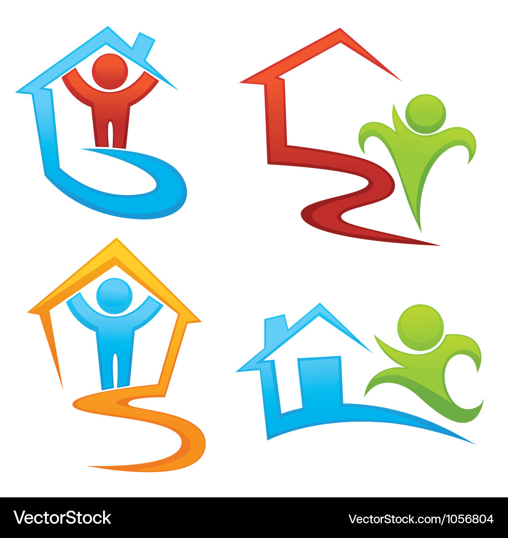Real Estate and Property Icons Vector Image