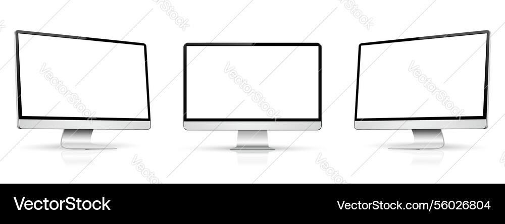 Realistic mockup computer screen monitor display Vector Image