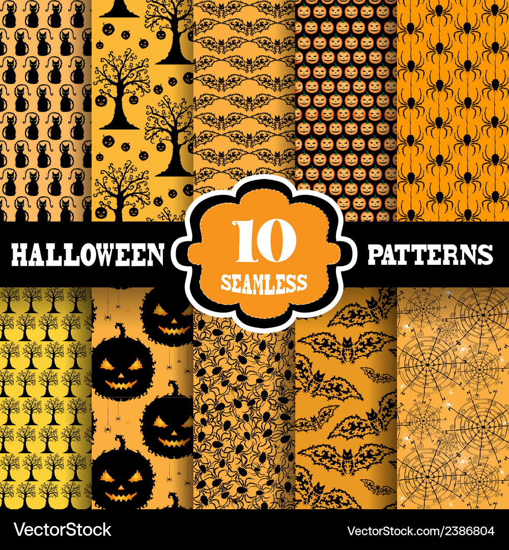 Seamless patterns set Vector Image