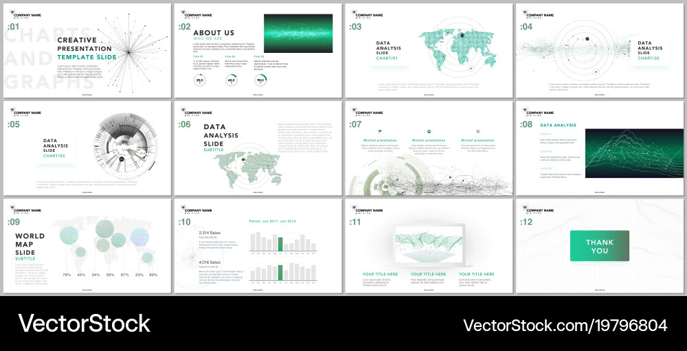 Tech Presentation Slides - Minimalist vector image