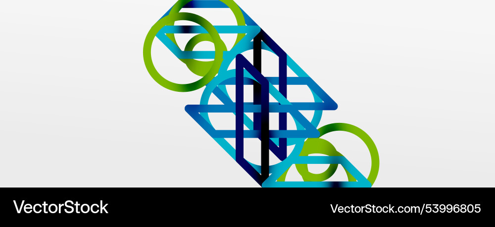 Abstract background - colorful circle lines Vector Image