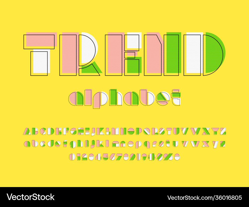 Abstract font vector image