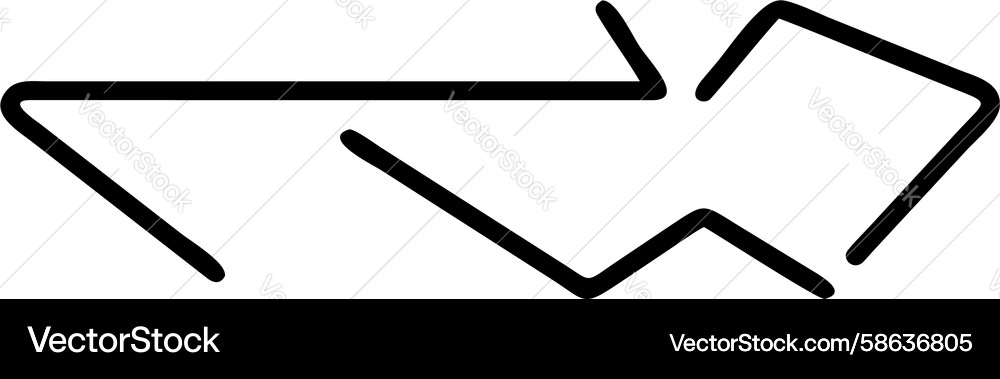 Broken Angular Path Icon - Complexity Vector Image