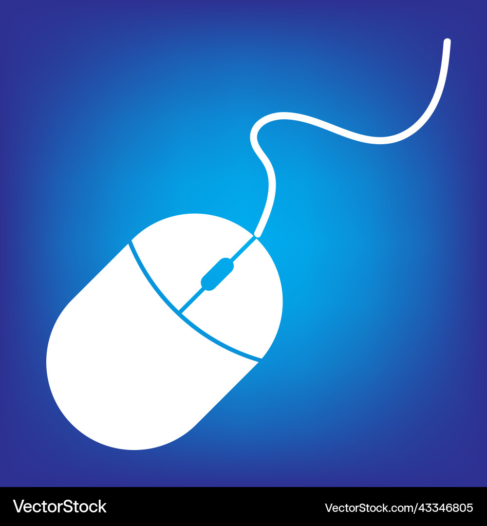 Computer mouse icon flat design Computer mouse icon flat design vector image