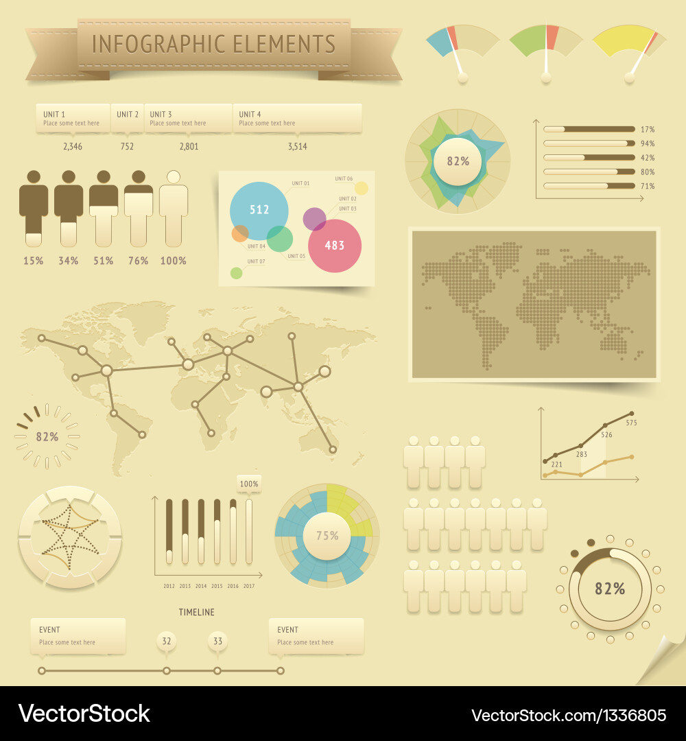 Data & Chart Elements Vector Image