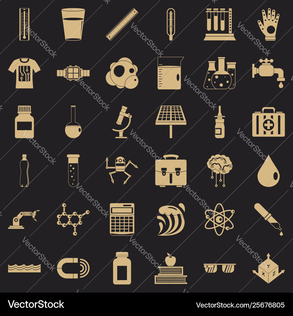 Development icons set simple style Vector Image