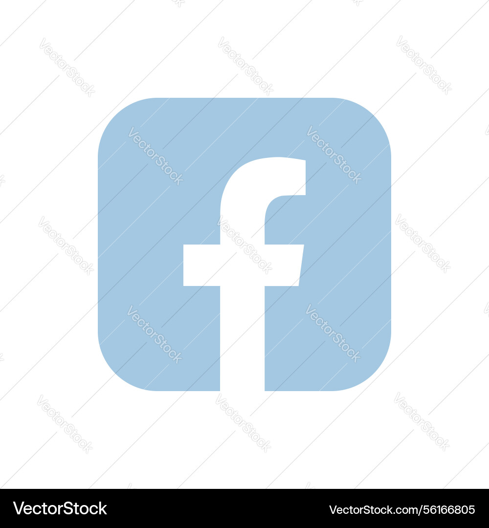 Facebook pastel color logo icon fb app editable – Royalty-Free Vector |  VectorStock, image size:1000x1080