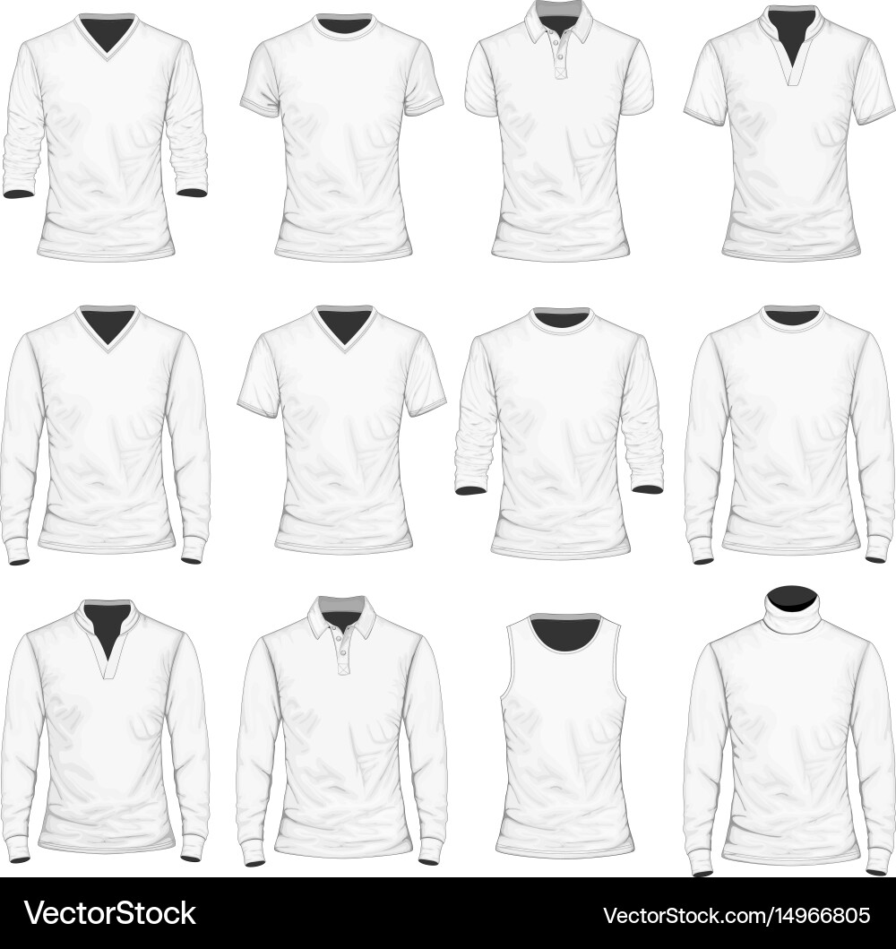 Herren Freizeithemden & Polo Tops vektorbild