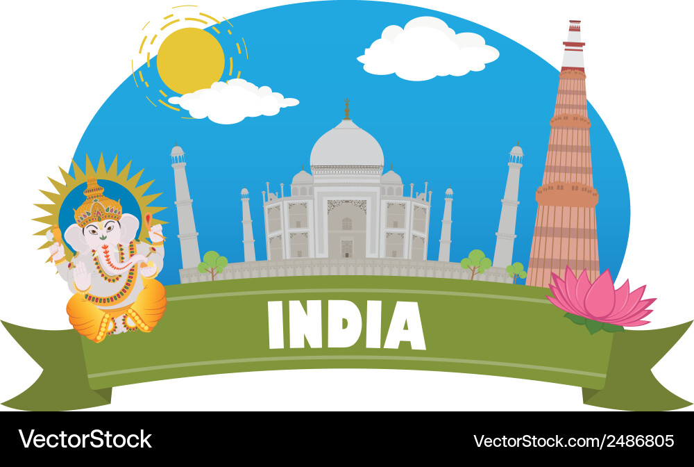 indien-lizenzfreies-vektorbild-vectorstock