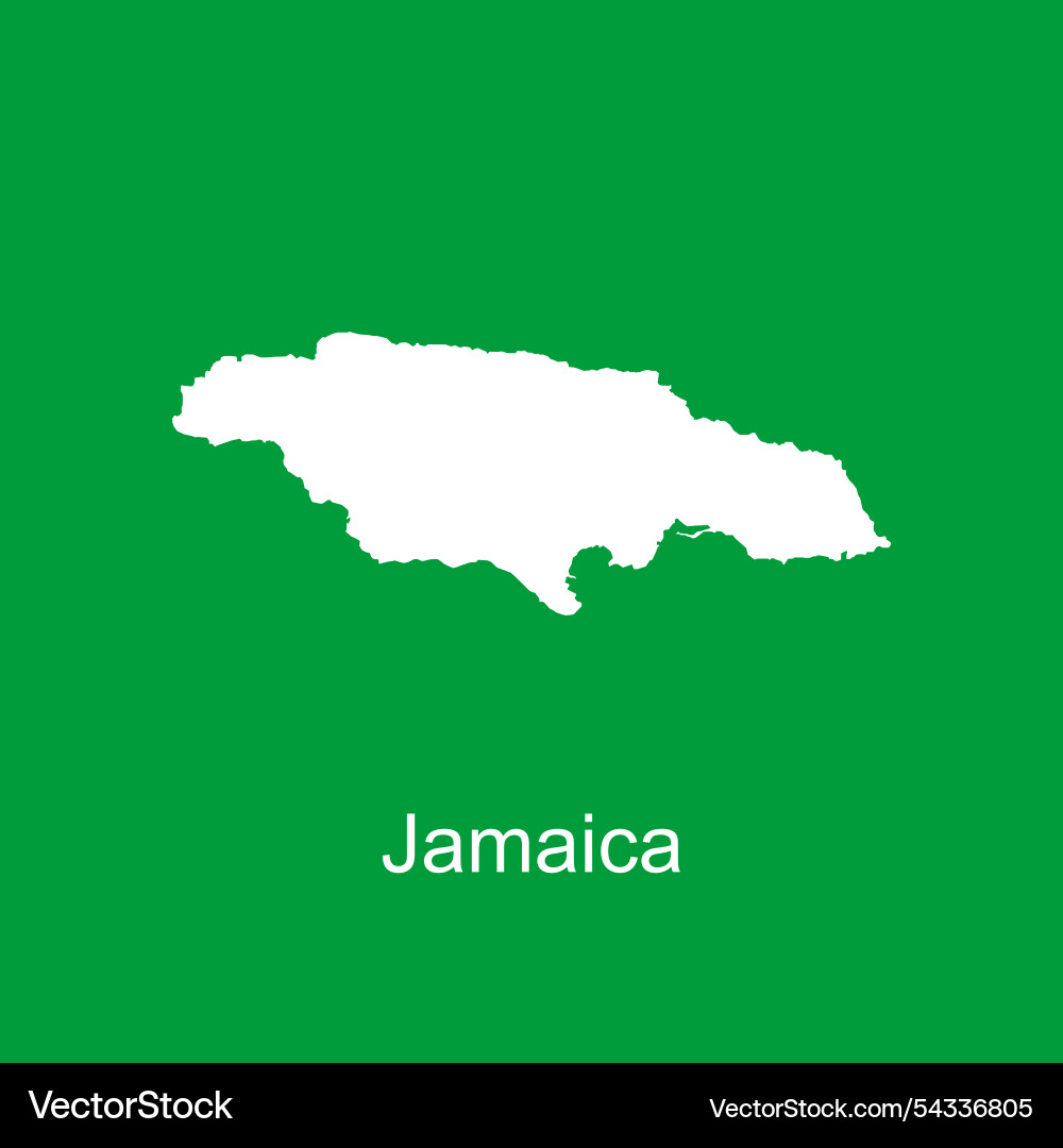 Jamaica Country Map Icon Royalty Free Vector Image