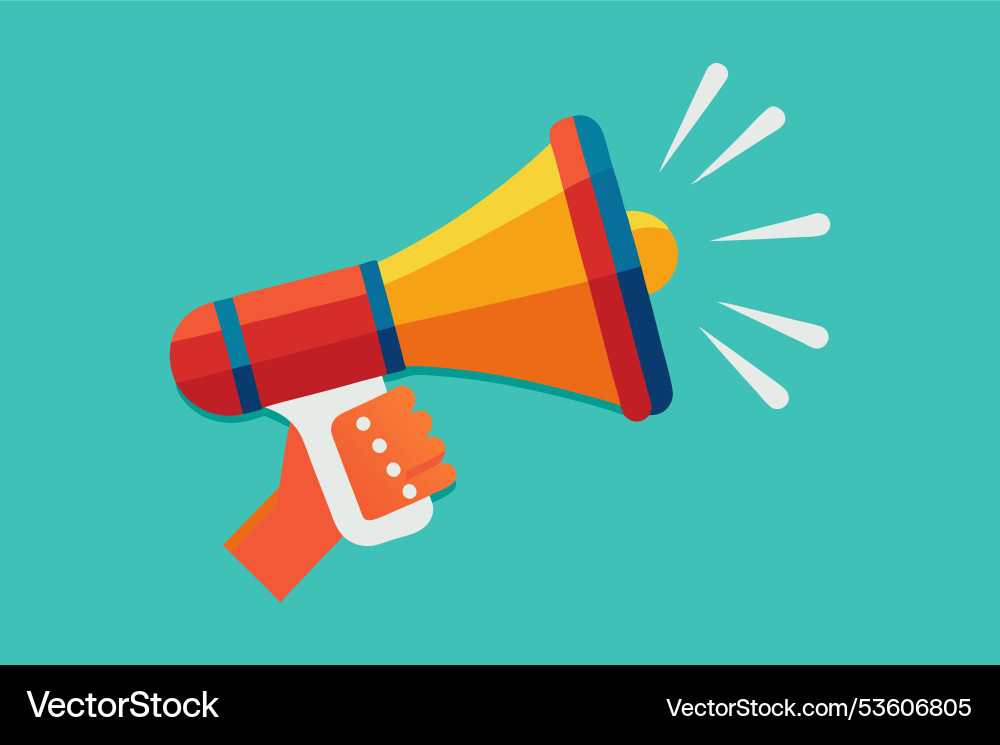 Megaphone icon amplifying your message Vector Image