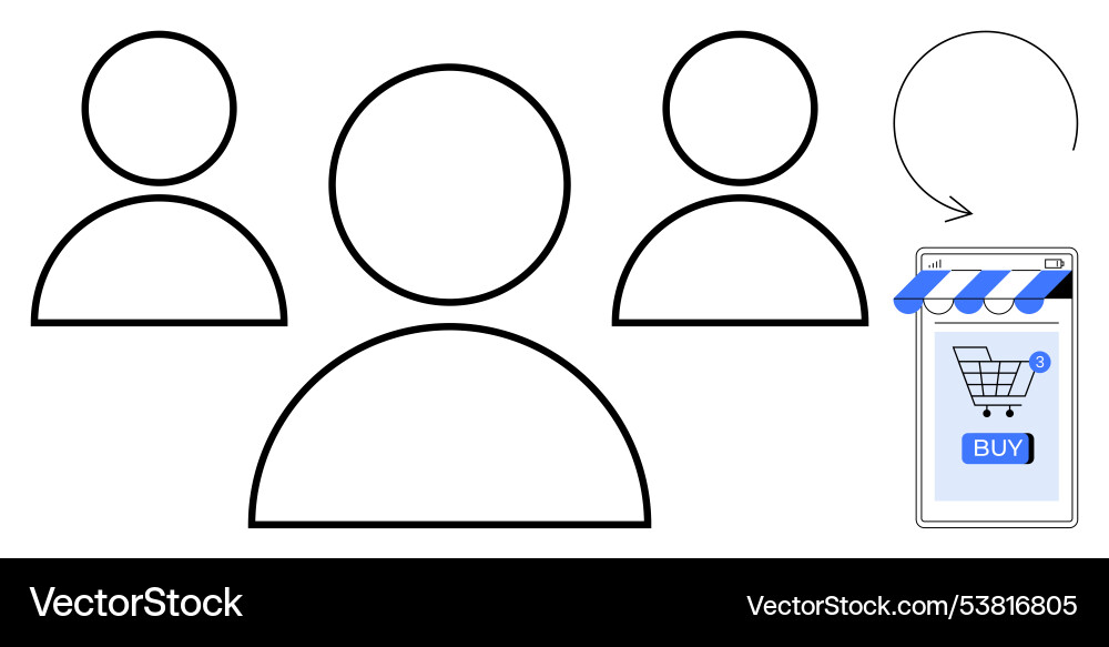 Online shopping and customer interaction concept Online shopping and customer interaction concept vector image