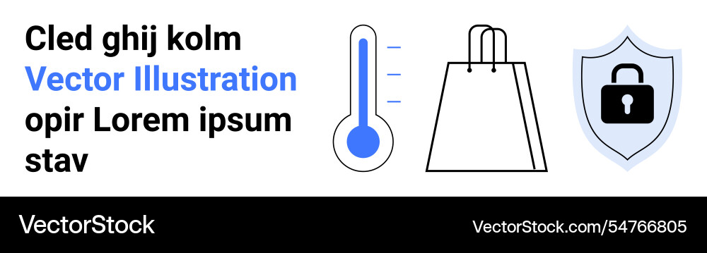 Simplistic icons representing temperature Vector Image