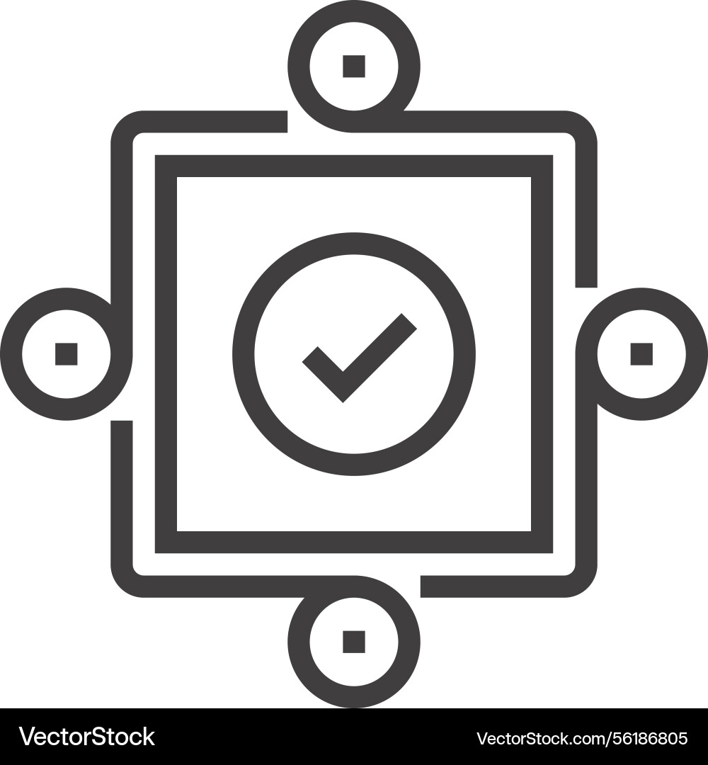 Solution flat line web icon vector image
