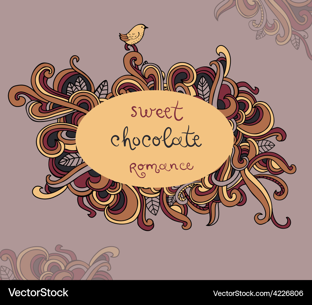 Abstract Frame Curl Pattern Vector Image