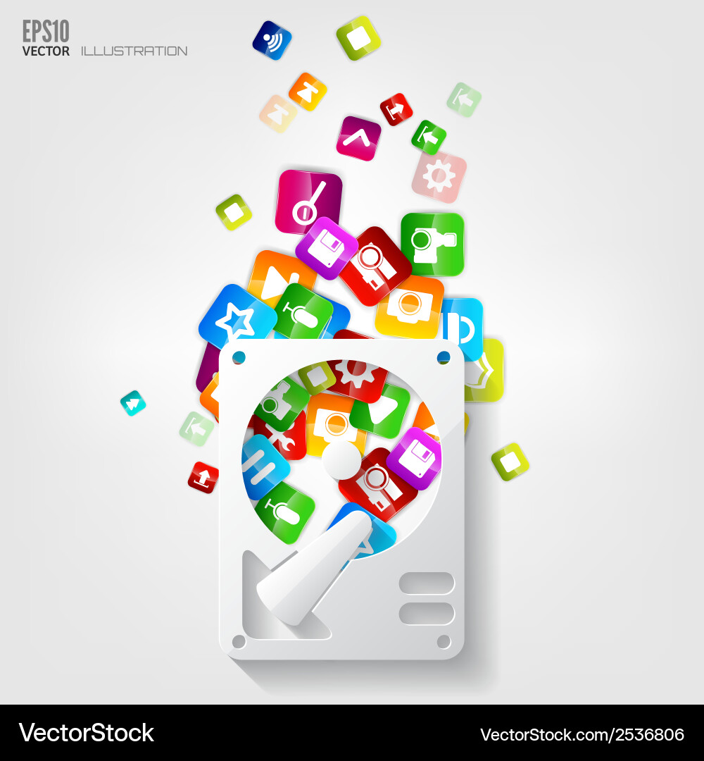 Application buttonsocial mediacloud computing vector image