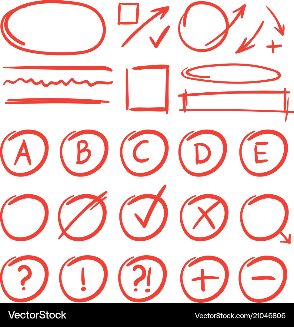 Exam Marks and Grading – Red Test Results vector image