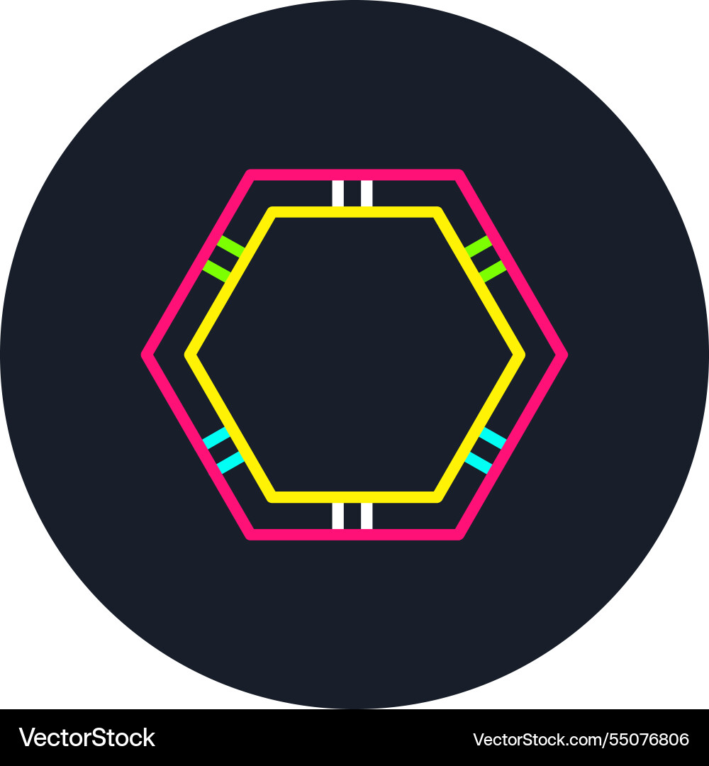 Frame line multi color icon Vector Image