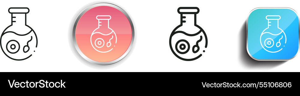 Ivf icon thin linear regular and button style Ivf icon thin linear regular and button style vector image