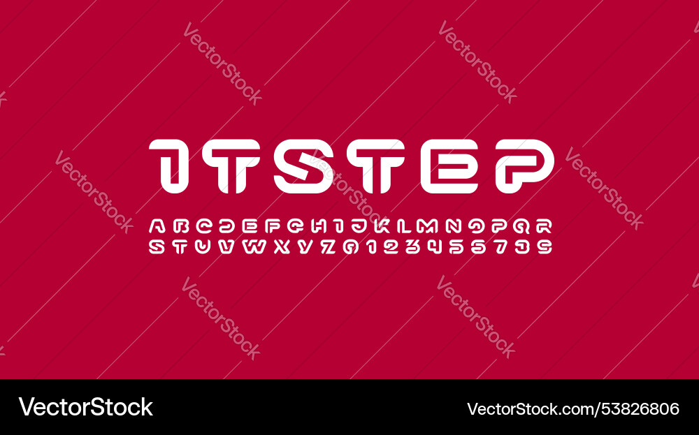 Modern font alphabet from segment line Modern font alphabet from segment line vector image