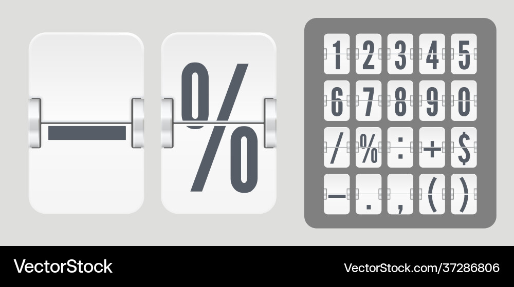 Numeric template for your design set Numeric template for your design set vector image