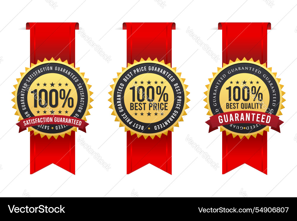 100 satisfaction guaranteed best price Vector Image