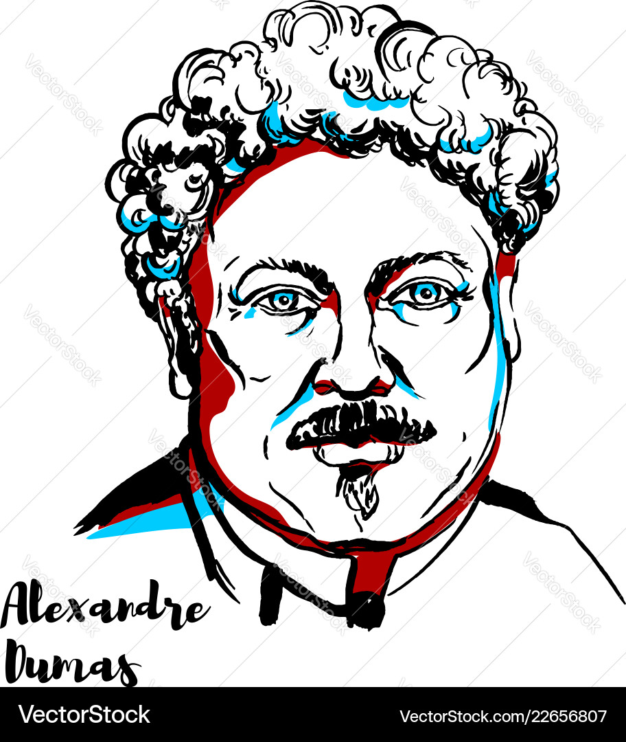 Alexandre dumas Alexandre dumas vector image