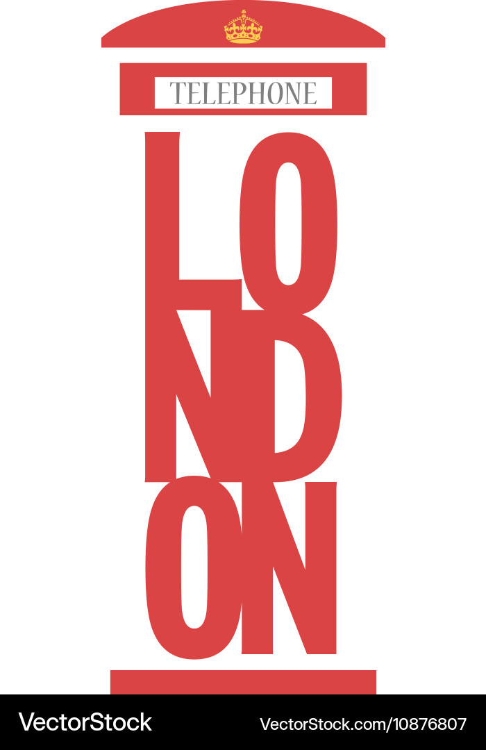Classic Red London Telefonbox Vektorbild