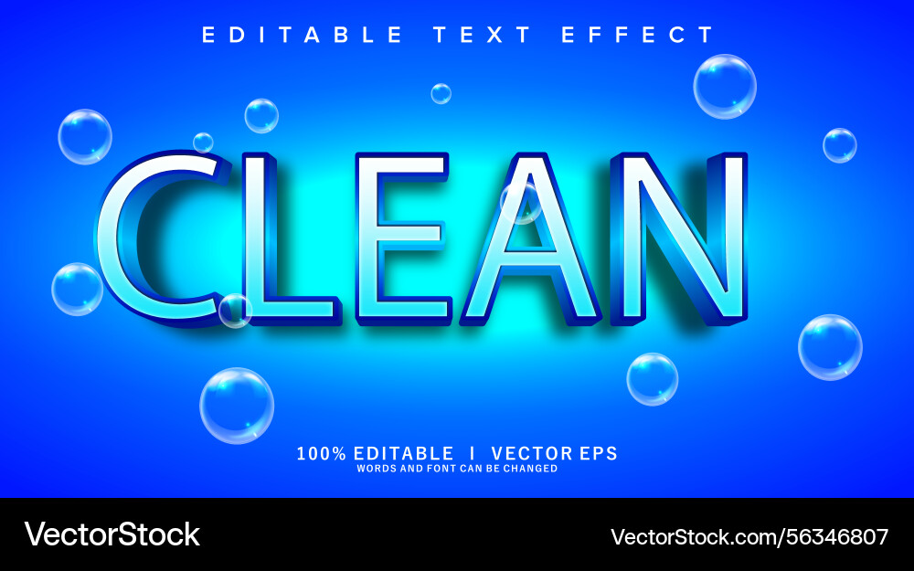 Clean 3d text effect with modern style design Clean 3d text effect with modern style design vector image