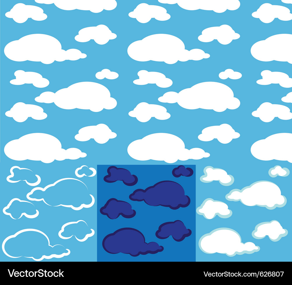 Cloudscape Seamless Pattern Vector Image