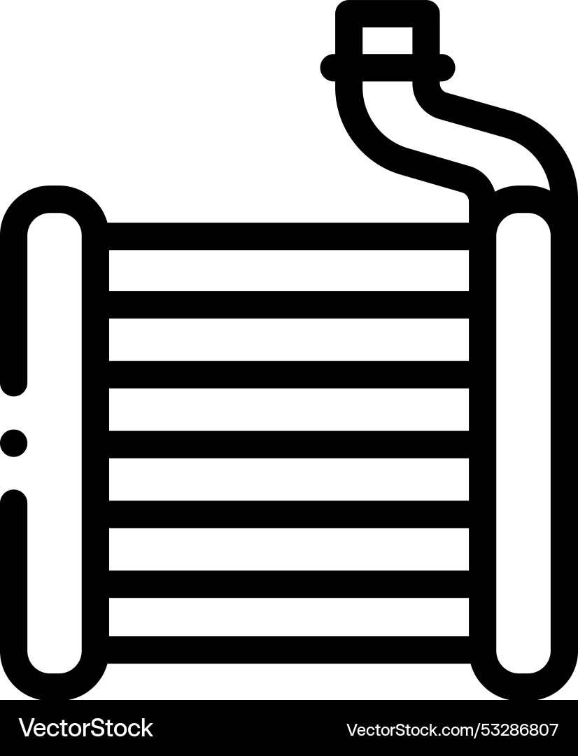 Evaporator icon thin linear style design isolated Evaporator icon thin linear style design isolated vector image