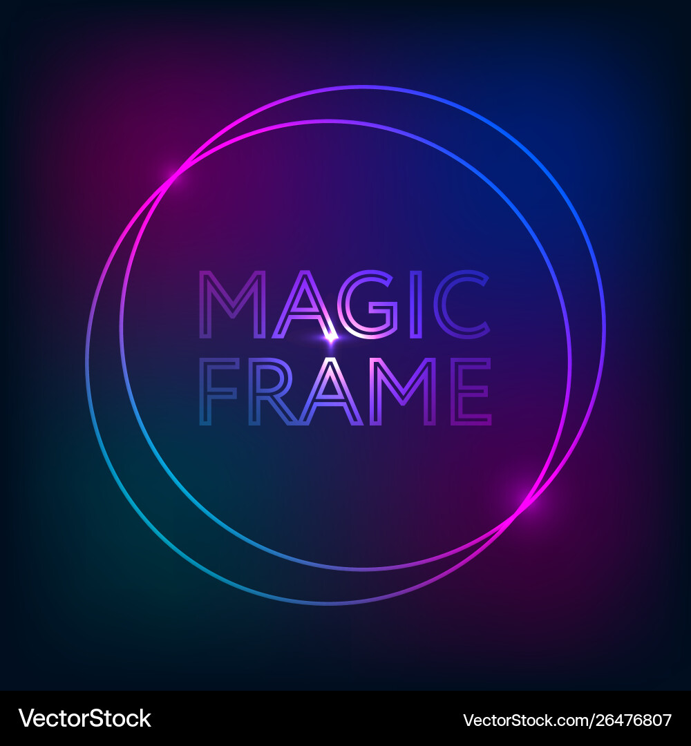 Magic frame gradient abstract lights lines text Magic frame gradient abstract lights lines text vector image