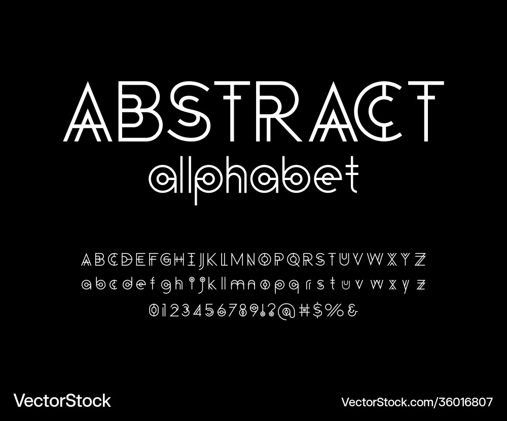 Modern Abstract Alphabet vector image