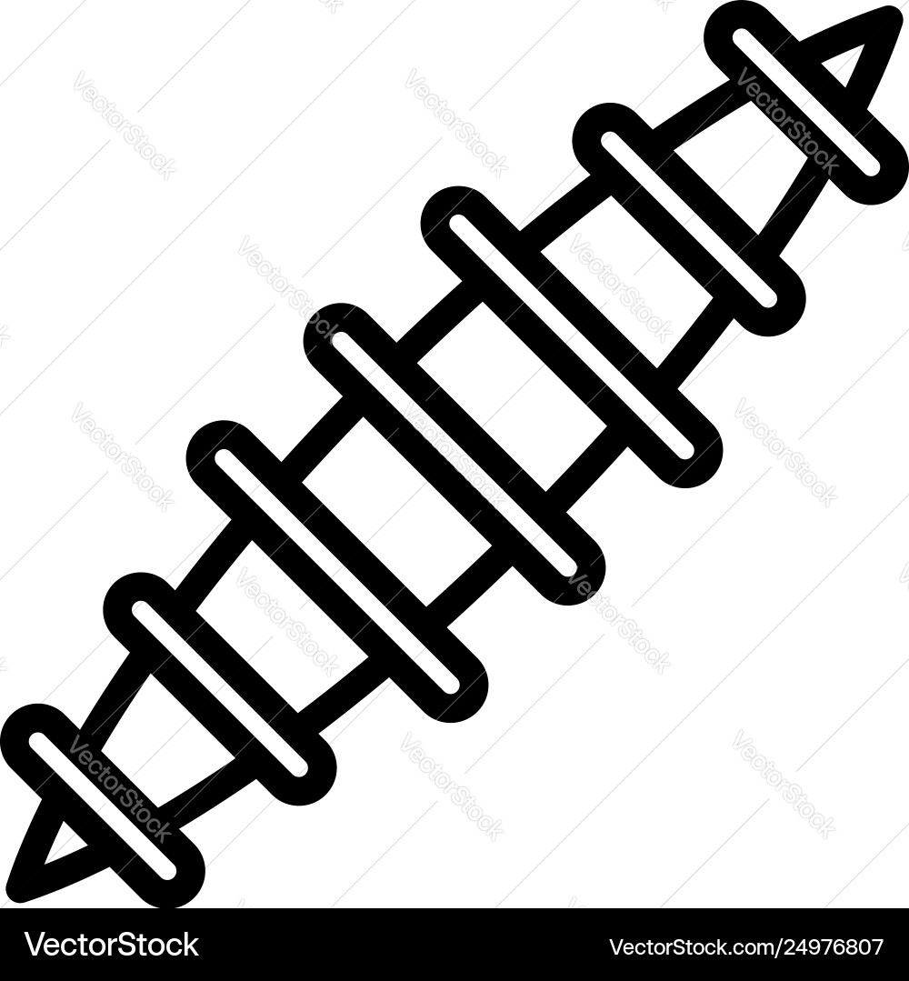 Plain suture icon outline style Vector Image