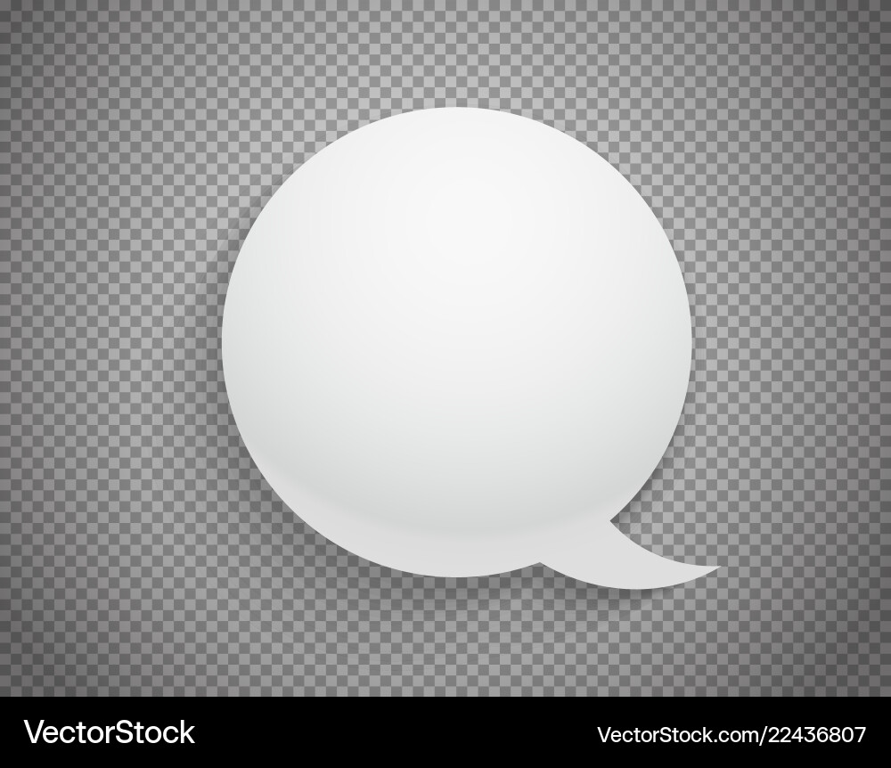 White speech cloud on transparent background Vector Image