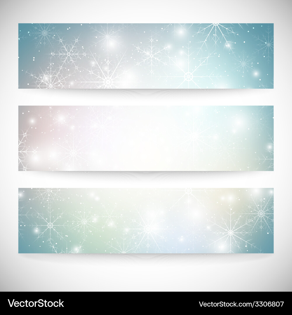 Winter Snowflake Backgrounds - Abstract Vector Image